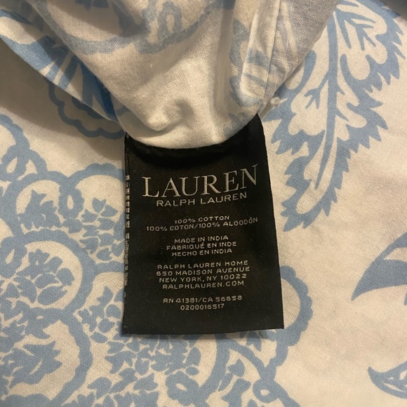 Ralph Lauren Home king Duvet Cover Set Joanna Floral 3 Piece Reversible Blue - Picture 11 of 15